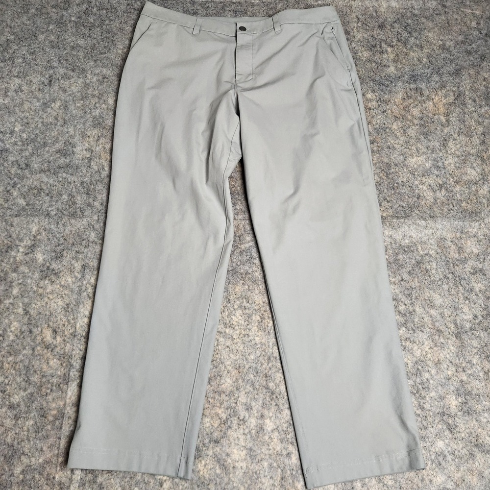 lululemon Classic Fit 5 Pocket Trouser Pants Men 36x29 Gray Warpstreme Sporty